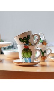 BKD HANDMADE ÇÖL ÇİÇEĞİ SERAMİK BARDAK