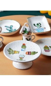BKD HANDMADE ÇÖL ÇİÇEĞİ SERAMİK SUNUM TABAĞI