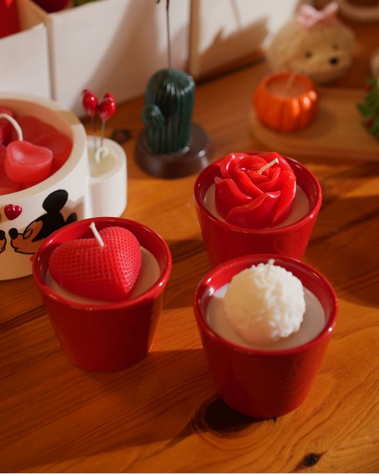 DEKORATİF HANDMADE SEVGİ PARILTISI MUMLUK DEKORATİF HANDMADE SEVGİ PARILTISI MUMLUK