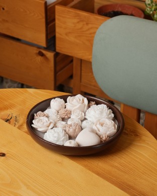 DEKORATİF HANDMADE ROSALIE MUMLUK  