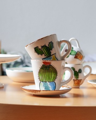 BKD HANDMADE ÇÖL ÇİÇEĞİ SERAMİK BARDAK
