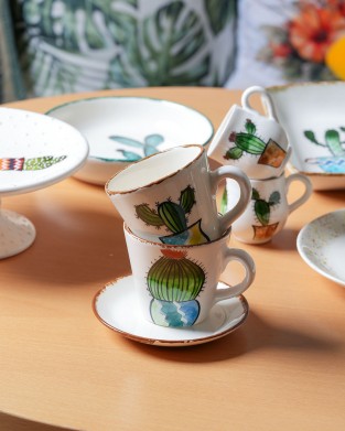 BKD HANDMADE ÇÖL ÇİÇEĞİ SERAMİK BARDAK